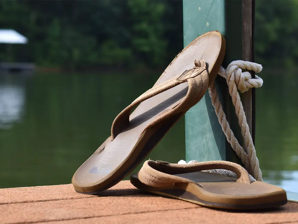 Flip flops by Lake Oconee